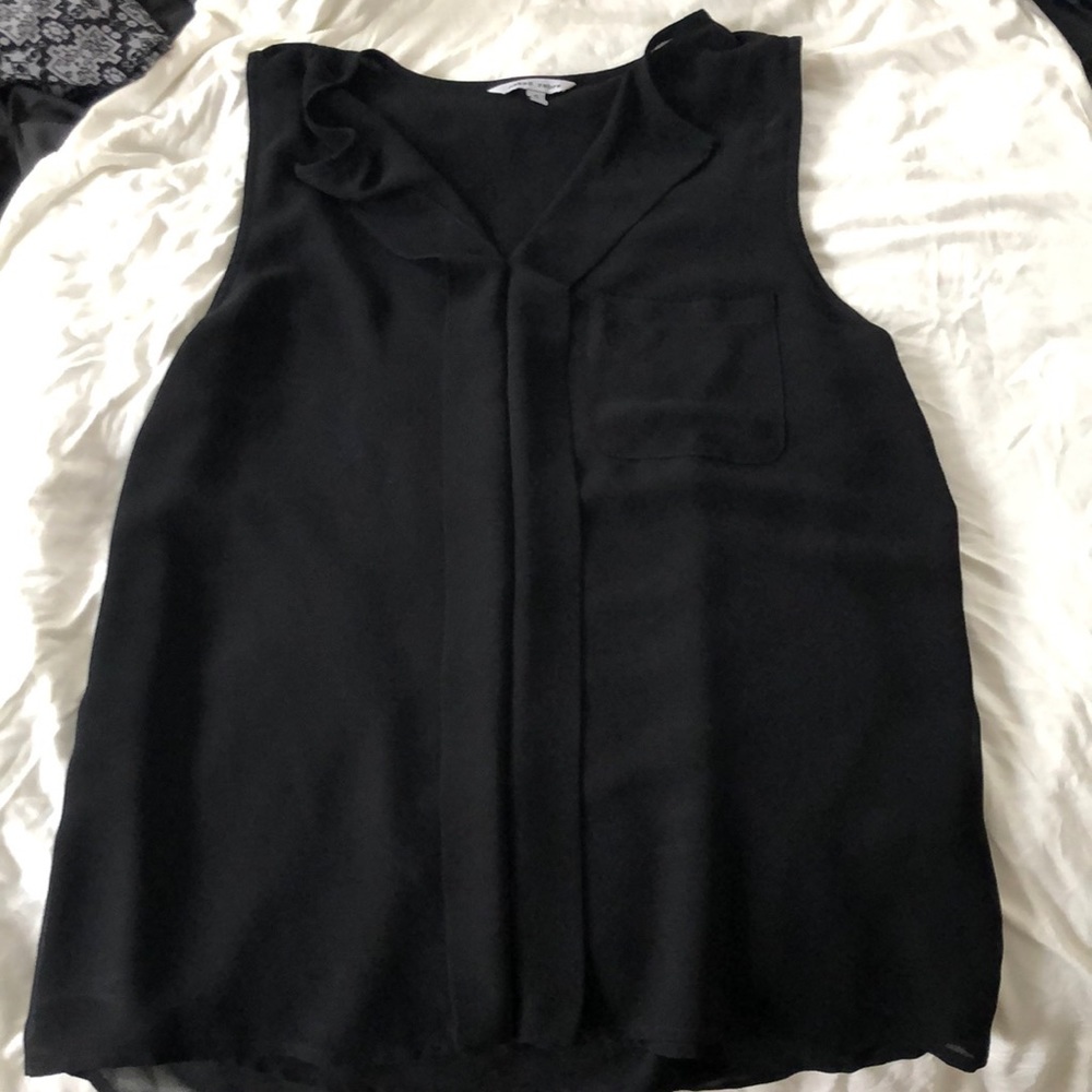 Size S, sleeveless black blouse